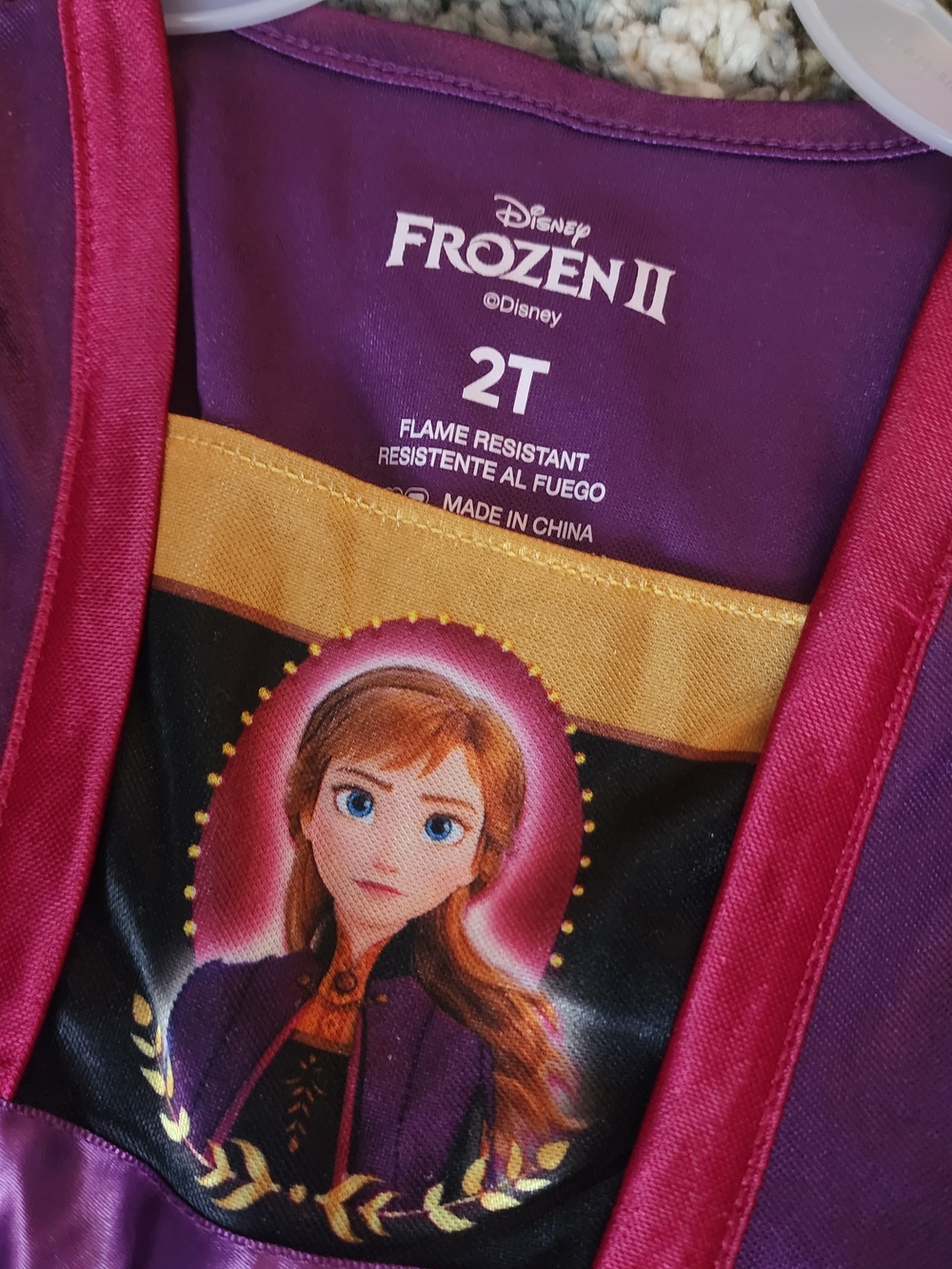 Disney Anna Glitter Purple & Pink Dress Costume - Picture 2 of 4